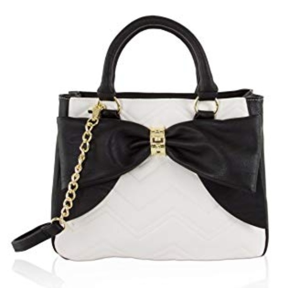 Betsey Johnson Handbags - Betsey Johnson BLACK BOW SATCHEL